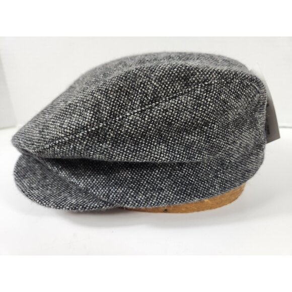 Dockers Wool Blend Cabbie Newsboy Hat Cap Large Black New with Tags - Picture 1 of 9